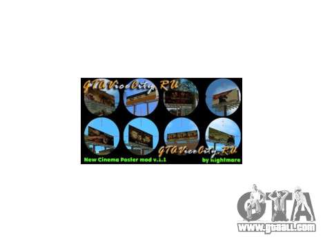 New Cinema Poster mod GTA Vice City for GTA Vice City