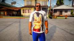 Rock Hand White T-Shirt for GTA San Andreas